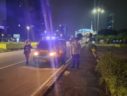 Dalam Menjaga Kondusifitas Wilayah Polsek Kemayoran Melakukan Kegiatan Strong Point Malam Hari