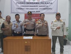 Perketat Gudang Logistik Pilkada, Polsek Johar Baru Bersama Satpol. PP, Dishub dan FKDM