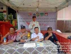 Monitoring Pemilukada Aman dan Damai Bhabinkamtibmas di Posko Bersama Pilkada Kelurahan Johar Baru