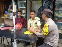 Sambang Wilayah Ke Pasar Gembrong Bhabinkamtibmas Kelurahan Galur Berikan Imbauan Petugas Security