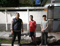 Patroli Jalan Kaki LINMAS Dan  Bhabinkamtibmas Gunung Sahari Utara