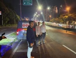 Dalam Menjaga Kondusifitas Wilayah Polsek Kemayoran Melakukan Kegiatan Strong Point Malam Hari
