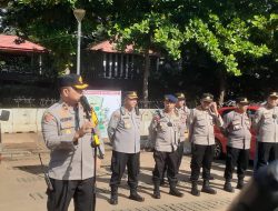 Polsek Metro Gambir Gelar TWG dan Apel Gabungan Pengamanan Aksi Unjuk Rasa