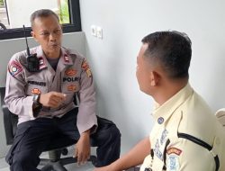 Sambangi Komplek Perumahan BRI Panit Binmas Polsek Cempaka Putih Sampaikan Imbauan Kamtibmas Ke Security
