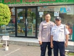 Patroli Dialogis Anggota Unit Sabhara Polsek Cempaka Putih Sampailkan Imbauan Kepada Petugas Keamanan