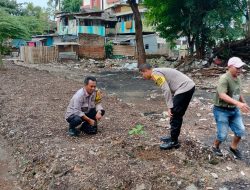 Bhabinkamtibmas Polsek Kemayoran Monitoring Lahan Ketahanan Pangan Bergizi