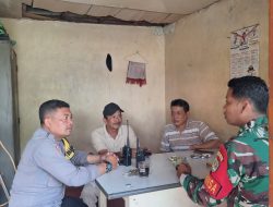 Bhabinkamtibmas – Babinsa Kelurahan Gelora Sambangi Keamanan RT 01/01