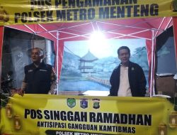 Kanit Provost Menteng Bersama Personil Lainnya Pemantauan Pos Singgah Ramadhan Kalipasir Antisipasi Kerawanan Malam Hari
