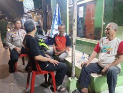 Polres Metro Jakpus Sambangi Pos Kamling RW 05, Berikan Himbauan Kamtibmas