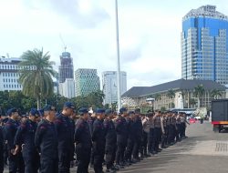 Polisi Gelar Apel Pengamanan Unjuk Rasa di Gambir, Ratusan Personel Dikerahkan