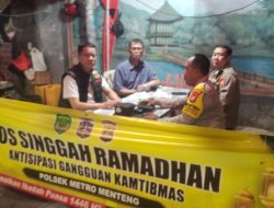 Polsek Metro Menteng Laksanakan Pemantauan Pos Singgah Ramadhan Kalipasir Antisipasi Tawuran Dan Gangguan Kamtibmas