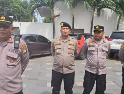 Aparat Gelar Apel Pengamanan Aksi Unjuk Rasa Pemuda Penegak Keadilan di Depan Hotel G7 Kemayoran