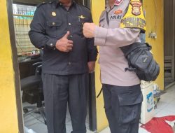 habinkamtibmas Pegangsaan Patroli Dialogis Di Pos Pamdal Kantor DPD Partai Hanura, Sampaikan Himbauan Kamtibmas