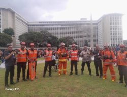 Simulasi Disaster Drill Kebakaran, Penyelamatan, dan Gempa Digelar di Komplek Bank Indonesia