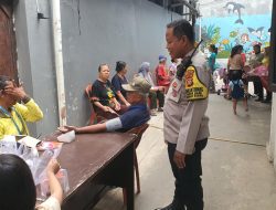 Pelayanan Polri Dalam Cegah Stunting dan Penyakit Degeneratif, RW 001 Pasar Baru Bersama Puskesmas