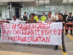 Polsek Metro Tanah Abang Amankan Aksi Unjuk Rasa di Kantor Sahid Sudirman Center Secara Humanis