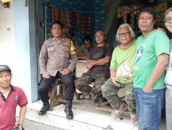 Ngopi Bareng Warga, Bhabinkamtibmas Galur Sampaikan Pesan Kamtibmas