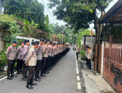 Polsek Senen Gelar Apel dan TWG Pengamanan Aksi Unjuk Rasa DPP Front Pemuda Muslim Maluku di Kantor Dewas Pasar Jaya