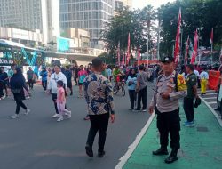 Bhabinkamtibmas Gondangdia Himbau Warga Waspada Copet di CFD Bundaran HI