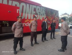 Siaga Pengamanan ASEAN U-23, Polsek Menteng Apel di Hotel Mandarin Oriental