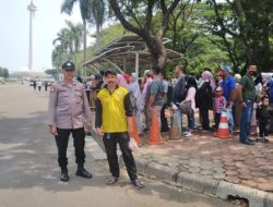 Patroli Pengamanan Kawasan Monas oleh Polsubsektor Merdeka Barat, Pantau Aktivitas Masyarakat dan Cegah 3C