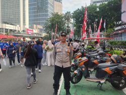 Humas Polsek Metro Menteng Aktif Pantau CFD Bundaran HI, Cegah Copet dan Jambret