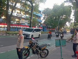 Polsek Sawah Besar Gelar Patroli KRYD di Sekitar Masjid Istiqlal, Antisipasi Kejahatan Jalanan
