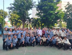 Kapolsek Senen Pimpin Apel dan Pembinaan Satpam Kemensos RI