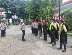 Polsek Johar Baru Gelar Apel Pengamanan Unjuk Rasa di Depan Kantor BPOM