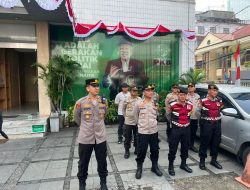 Polsek Senen Gelar Apel Pengamanan Aksi Unjuk Rasa di Kantor DPP PKB