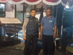 Bhabinkamtibmas Sambangi Satkamling Tengah Malam, Untuk Cegah Pencurian