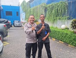 Bhabinkamtibmas Ajak Security RS THT Proklamasi Tingkatkan Kewaspadaan