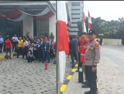 Bhabinkamtibmas Cikini Amankan Simulasi Evakuasi Kebakaran di Menteng Park