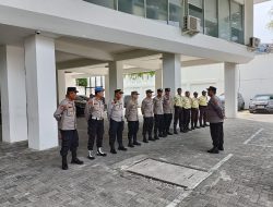 Polsek Sawah Besar Gelar Apel Pengamanan Unjuk Rasa di Kantor PT SANY