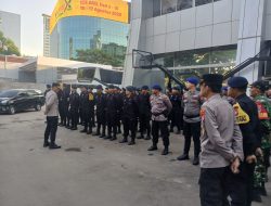 Kapolsek Johar Baru Pimpin Apel Pengamanan Pidato Kenegaraan Presiden di Kantor BPK RI