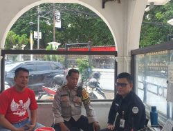 Patroli Siang Hari Bhabinkamtibmas Pasar Baru Sambangi Gedung Kesenian
