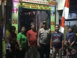 Sambangi Poskamling RW 02, Bhabinkamtibmas Galur Ajak Warga Aktif Jaga Keamanan Lingkungan