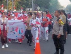 Potret Keamanan Dan Kerukunan Dalam Jalan Sehat Kerukunan HUT RI ke-80 di Kemenag RI Sawah Besar