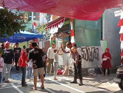 Bhabinkamtibmas Kampung Rawa Monitoring Lomba HUT RI ke-80