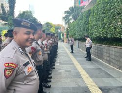 Polsek Metro Tanah Abang, Apel Pengamanan Rangkaian HUT Kemerdekaan RI ke-80 di Dukuh Atas Sampai Sampoerna Strategic