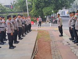 Polsek Metro Menteng Gelar Apel Pengamanan Rangkaian HUT RI ke-80 di Simpang Sarinah