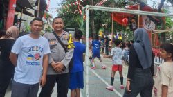 Bhabinkamtibmas Pegangsaan Kawal Lomba Futsal Remaja Semarakkan HUT RI ke-80
