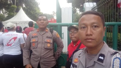 Polsek Metro Menteng Amankan Doa Bersama dan Deklarasi Rakyat HKBP di Tugu Proklamasi