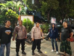 Cegah Tawuran, Polsek Metro Tanah Abang Gelar Patroli Koordinasi Dengan Ketua RW 11 dan Petugas Keamanan