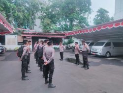 Polsek Metro Menteng Gelar Apel Pengamanan Antisipasi Unras di Kantor Bawaslu RI