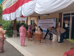 Polres Metro Jakarta Pusat Gelar Gerakan Pangan Murah di Polsek Metro Gambir