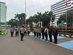 Gelar Apel Pengamanan Aksi Mahasiswa di Kantor OJK Di Sawah Besar