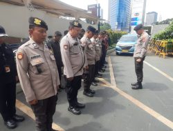 Polsek Metro Menteng Gelar Apel Kesiapan Pengamanan Unjuk Rasa di Menara BCA