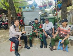 Bhabinkamtibmas & Babinsa Tebar Pesan Kamtibmas di Kebon Kosong