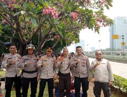 Kapolsek Johar Baru Pimpin Pengamanan Aksi Unjuk Rasa di Gedung DPR/MPR RI